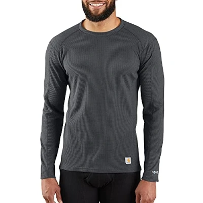 Abbildung von Carhartt Herren Base Force Midweight Classic Crew Baselayer Shirt, Shadow, L Hoch