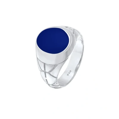 Abbildung von Kuzzoi Modern OVAL Design Ring, Herren, Größe: 62, Silber