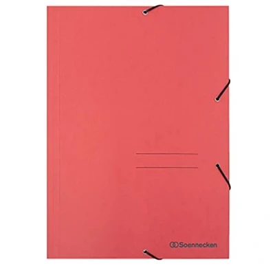 Abbildung von Soennecken Eckspanner 1472 DIN A4 3 Klappen und Gummizug rot