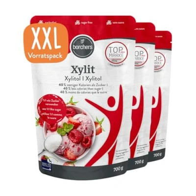 Abbildung von borchers Birkenzucker Xylit mit Vitamin C 700g (2,1kg (3er Pack))