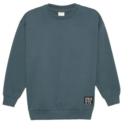 Abbildung von s.Oliver MIT BÜNDCHEN UND Logopatch Sweatshirt für Kinder, Größe: 134/140, Schiefergrau