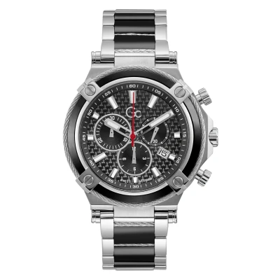 Abbildung von GC Watches Cablesport Chronograph black/silvercoloured, Größe: One Size, Black/silver coloured