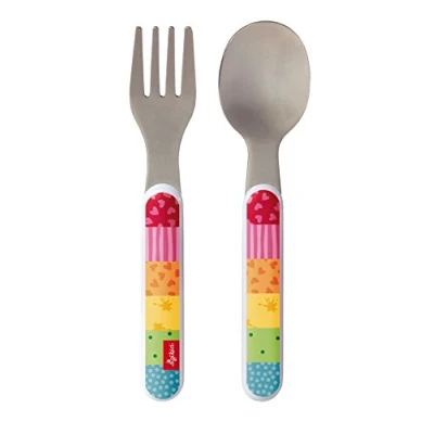 Abbildung von sigikid 2 TLG SET Kinderbesteck für Kinder, Größe: One Size, Mehrfarbig