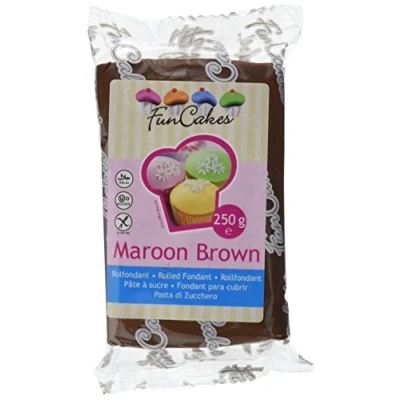 Abbildung von FunCakes Fondant Maroon braun, 4er Pack (4 x 250 g)