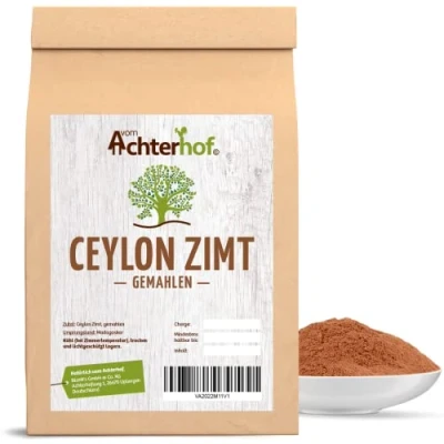Abbildung von Ceylon Zimt gemahlen (250g) mit wenig Cumarin in premium Qualität 100% ECHTES Pulver