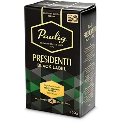 Abbildung von Paulig Presidentti Black Label ground Kaffee 8 Pack of 450g