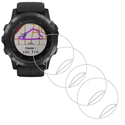Abbildung von Displayschutz schutzfolie für Garmin Fenix 5X Plus/Fenix 51mm Smartwatch [4 Stück], iDaPro PET Folie Anti Kratzer Blasenfrei Einfache Installation