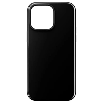 Abbildung von NOMAD Sport Case für iPhone 14 Pro Max Hülle aus Polycarbonat mit TPE Bumper glänzender PET Beschichtung MagSafe kompatibel Schwarz