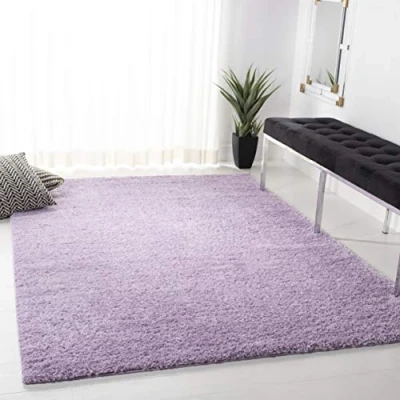 Abbildung von SAFAVIEH Zottelig Teppich für Wohnzimmer, Esszimmer, Schlafzimmer August Shag Collection, Kurzer Flor, Lila, 244 X 305 cm