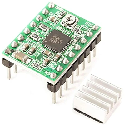 Abbildung von AZDelivery A4988 Schrittmotor Treiber Modul mit Kühlkörper kompatibel Arduino und Raspberry Pi inklusive E Book!