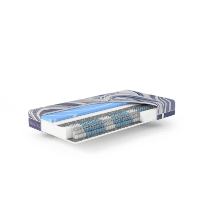 Abbildung von 7 Zonen Taschenfederkernmatratze mit int. Gelschaum Topper Ocean Clean TFK / 90x200 H3
