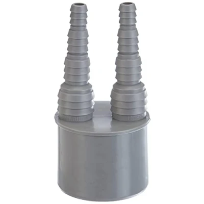 Abbildung von Airfit GmbH &amp; Co. KG Ablaufrohr Doppel Schlauchnippel DN 50 für Schlauch von 8 bis 19 mm KS grau