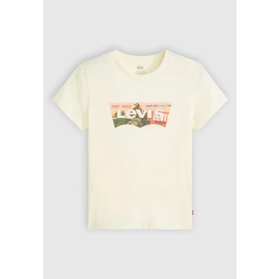 Abbildung von Levi&#039;s Damen The Perfect Tee T Shirt, Heritage Ad Bw Egret, S