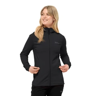 Abbildung von Jack Wolfskin Baiselberg Hooded FZ Fleecejacke, Damen, Größe: Small, Black