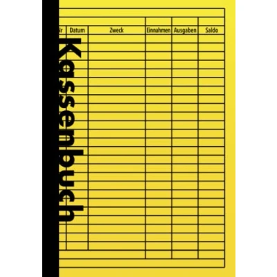 Abbildung von Kassenbuch Einfach Gelb: 110 Seiten DIN A5 Einnahmen Ausgaben Buch ( Softcover )