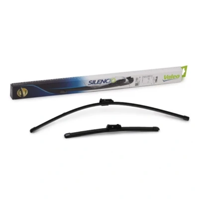 Abbildung von Scheibenwischer Valeo Silencio X.trm, Flat Blade Set 574663 vorne Rahmenlos Top Lock OPEL: Mokka / X, NISSAN: Pulsar Schrägheck