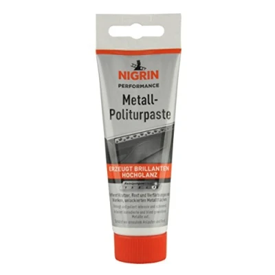 Abbildung von NIGRIN Performance Metall Politurpaste, 75 ml Tube, entfernt Flecken, Rost und Verunreinigungen von Oberflächen