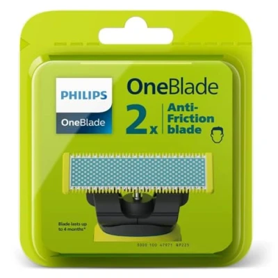 Abbildung von Philips Ersatzscherteil OneBlade QP225/50 Ersatzklinge 2er Pack Anti Reibung, 2 St., Hautfreundlich, langlebig, kompatibel