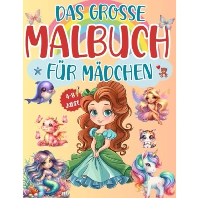 Abbildung von das große XXL Malbuch für Mädchen Elfen Meerjungfrauen Feen Prinzessinnen Kinder 4 bis 8 Jahren: Zauberhafte Ausmalbilder kreative von Jahren
