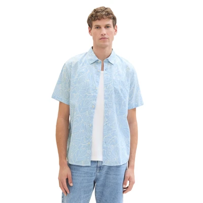 Abbildung von TOM TAILOR Denim Kurzarmhemd mit modischem Allover Print