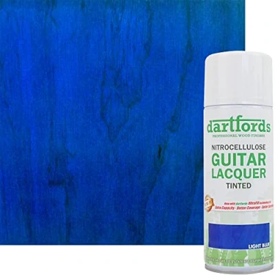 Abbildung von dartfords Nitrozellulose Gitarrenlack, getönt, Blau (hell), Sprühdose, 400 ml