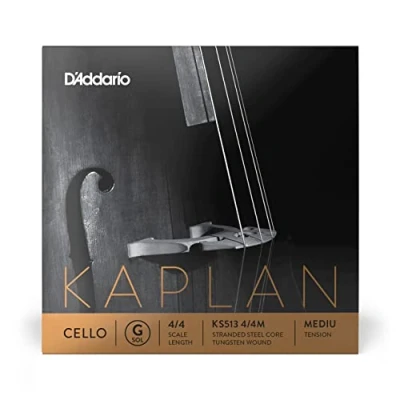 Abbildung von D&#039;Addario Kaplan Cello Saite Einzelsaite G KS513 4/4M Cellosaiten 4/4 Skala, Mittlere Spannung