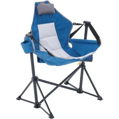 Abbildung von VEVOR Campingstuhl Klappstuhl Faltstuhl Angelstuhl Gartenstuhl Liege 136kg Blau