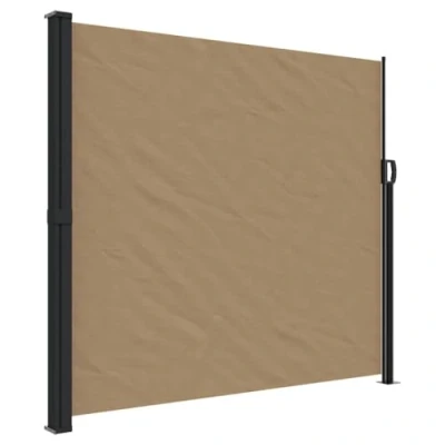 Abbildung von vidaXL Seitenmarkise, Sichtschutz Ausziehbar, Windschutz Sonnenschutz für Garten Balkon Terrasse, Seitenrollo Seitenwandmarkise, Taupe 180x600cm