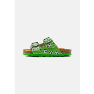Abbildung von LICO Bioline Universe Soccer Unisex Pantolette flach für Kinder, Größe: 40, Green Schuhe