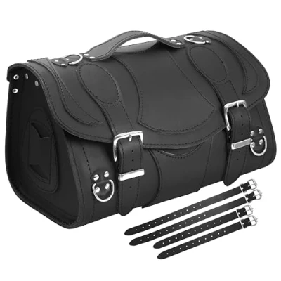 Abbildung von ORLETANOS Gepäcktasche Devil schwarz kompatibel mit Harley Davidson Sissybar Tasche Rolle Roller Vespa Moped Motorrad Gepäckträger Chopper Custom Trike Quad Suzuki Kawasaki