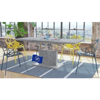 Abbildung von Mazzoni Design Couchtisch Tisch Grand Noir stufenlos höhenverstellbar ausziehbar 120 bis 180cm Esstisch (Betonoptik)