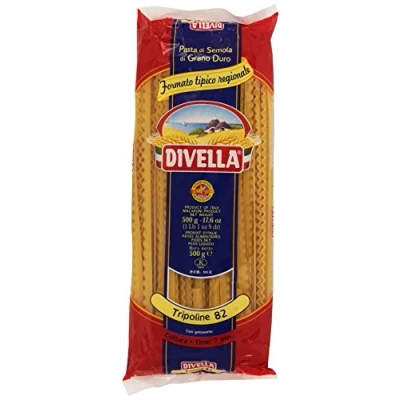 Abbildung von 10x Divella Tripoline N. 82 Hartweizengrieß Pasta Italienische Nudeln 500g Packung + Italian Gourmet Polpa di Pomodoro 400g Dose