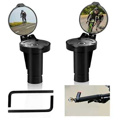 Abbildung von Fahrradspiegel Klappbarer Lenkerspiegel Fahrradlenker Spiegel: Nizirioo 2 Stück HD 360 Verstellbar Fahrradrückspiegel Seitenspiegel für Fahrrad E Bike Rennrad Mountainbike