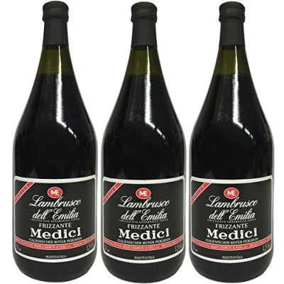Abbildung von Lambrusco rosso Dell`Emilia IGT MEDICI (3 X 1,50 L) Vino Frizzante Roter Süßer Perlwein