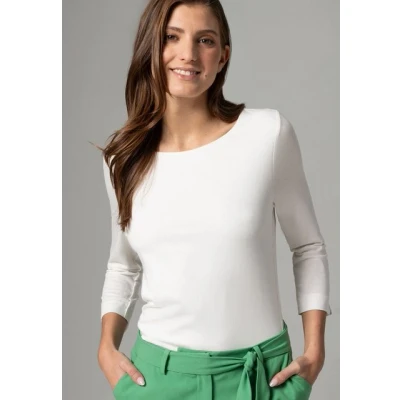 Abbildung von More &amp; WITH SLIT Detail Langarmshirt, Damen, Größe: 46, Offwhite