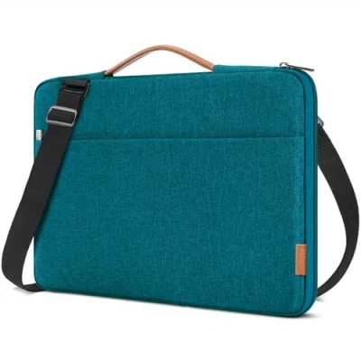 Abbildung von DOMISO 14 Zoll Laptop Tasche Hülle Wasserdicht Stoßfestes Notebook Sleeve Case Schultertasche Schutzhülle für 14&quot; HP Stream Pavilion 14/2017 Lenovo ThinkPad X1 Yoga 710/14&quot; A475,Teal