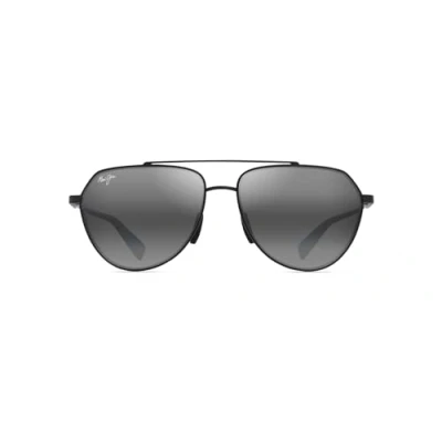 Abbildung von Maui Jim Unisex Sunglasses, Grey waiwai Matte Black w, 4