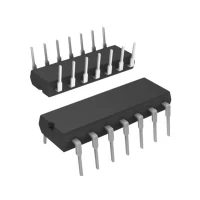 Abbildung von Microchip Technology MCP3204 CI/P Datenlogik IC Setup Analog Digital Wandler (ADC) Externer PDIP 14