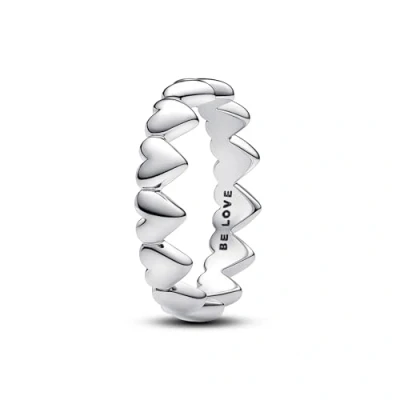 Abbildung von PANDORA Moments Reihe von Herzen Ring aus Sterling Silber, Größe: 56, 193427C00 56