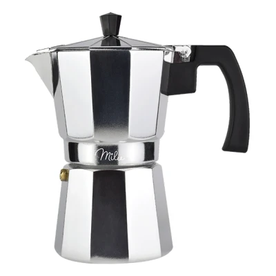 Abbildung von Milu 6 Tassen Espressokocher silber/schwarz