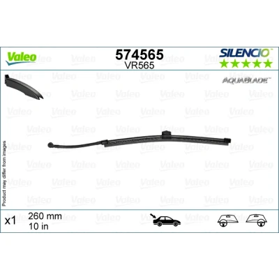 Abbildung von Scheibenwischer Valeo 574565 260mm hinten mit integrierter Waschwasserdüse VOLVO: V60 II, V90 II Kombi