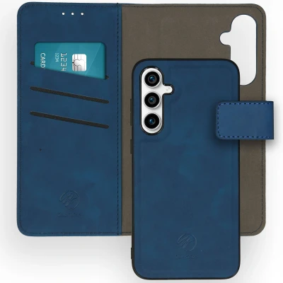 Abbildung von Samsung Galaxy S23 FE Hülle Kunstleder iMoshion Klapphülle/2 in 1 Case Handyhülle Blau