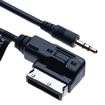 Abbildung von AMI MDI auf AUX 3.5mm Stecker Musik Media Interface Kabel Adapter Kompatibel mit Audi A6L Q5 Q7 A8 S5 A5 A4L A3 VW Volkswagen Tiguan GTI CC Magotan Skoda Fabia Octavia Fahrzeugradio 1m
