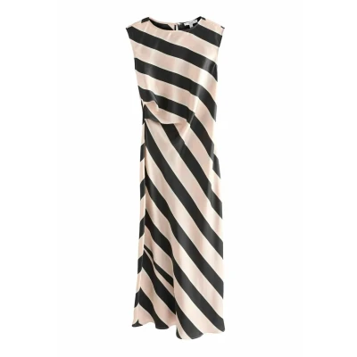 Abbildung von Next Maxikleid, Damen, Größe: 44, Black and neutral stripe