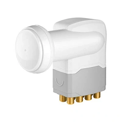 Abbildung von Goobay 67273 Universal Octo LNB Digitaler Satelliten Empfang 8 Teilnehmer direkt digitales Fernsehen UHD 4K F Buchse Wetterschutz SAT DVB S2 Weiß