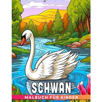 Abbildung von Schwan Malbuch für Kinder: 30 Ausmalbilder mit einem großen Vogel zum Entspannen und Entfalten der Kreativität, perfekt Kinder. Eine durchdachte Geschenkidee.