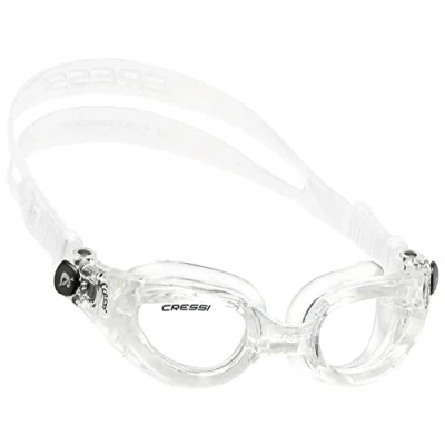 Abbildung von CRESSI Right Goggles Blue Metal Schwimmbrille Erwachsene für Schwimmen, Pool und Wassersport, Anti Fog 100% UV, Blau/Metall Klar Gläsern, Einheitsgröße