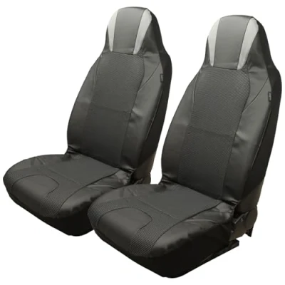 Abbildung von SOBONITO Sitzbezüge Auto Vordersitze Universal Schonbezüge für Fahrersitz &amp; Beifahrer 2er Sitzauflage(Black)