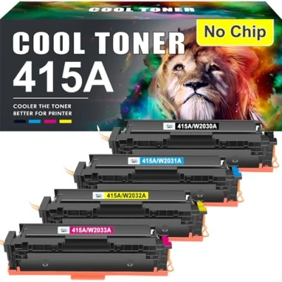 Abbildung von Cool Toner Kompatible für HP 415A 415X Multipack Tonerkartusche Ersatz W2030A W2030X W2031A W2032A W2033A Color Laserjet Pro MFP M479fdw M479fnw M479fdn M479dw M454dn M454dw M479 (4er Pack)