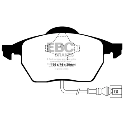Abbildung von Bremsbelagsatz, Scheibenbremse EBC Brakes DP21330
